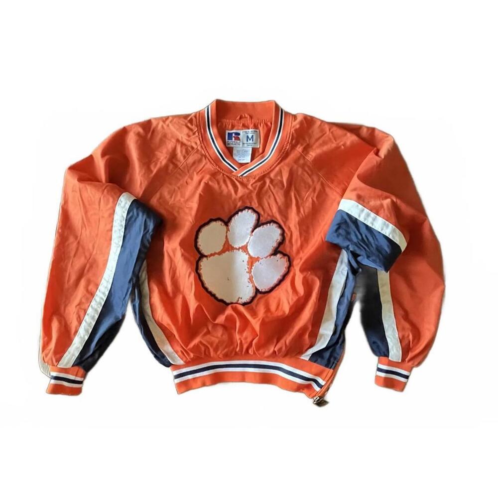 Vintage Russell Athletic Clemson Tigers Windbreaker Jacket Medium